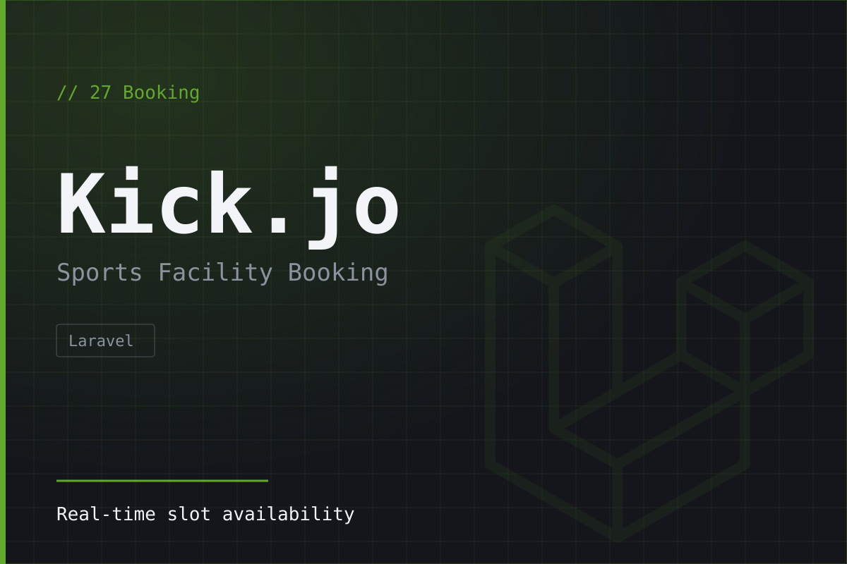 Kick.jo — Sports Facility Booking